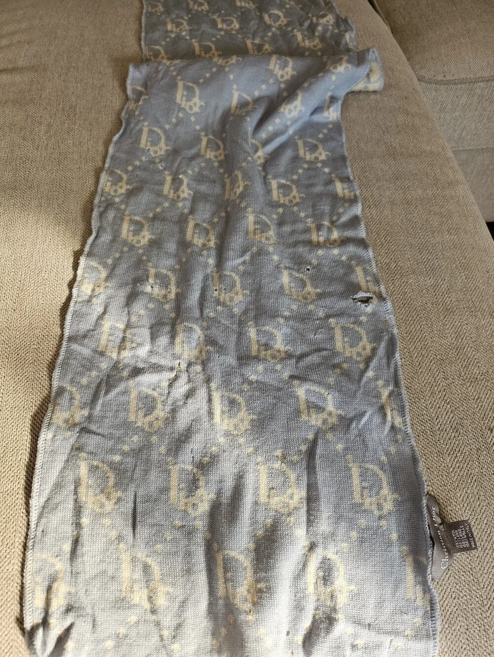 Christian Dior Wool Scarf FLAWED
